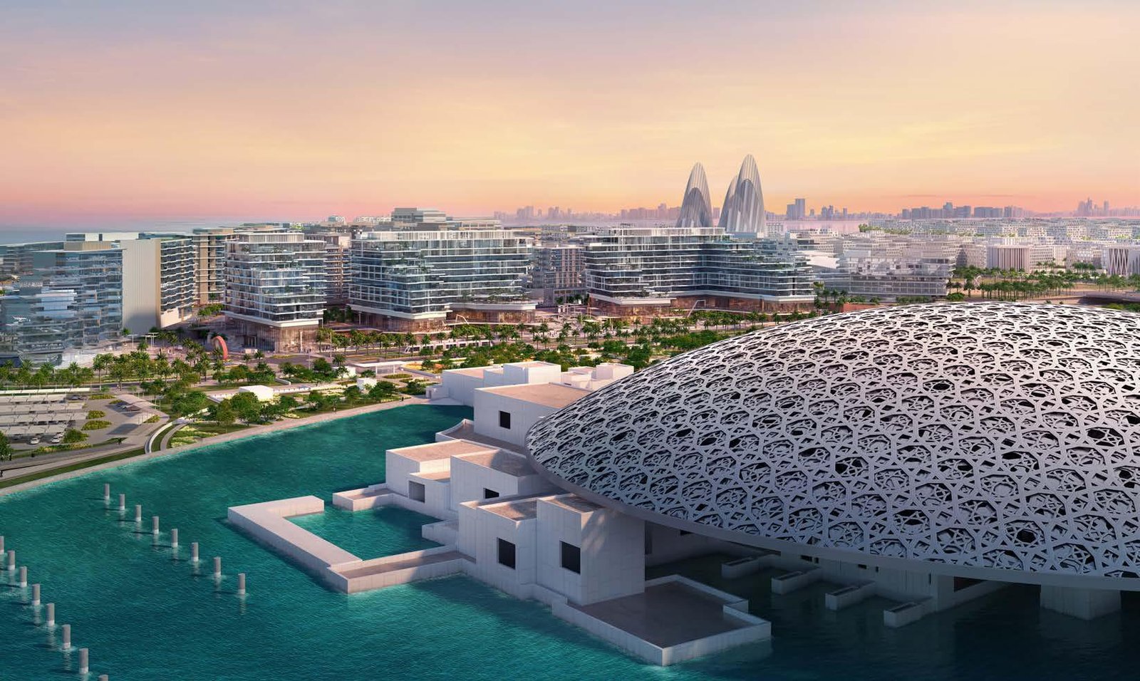 Waterfront lifestyle views of Louvre Abu Dhabi Residences
